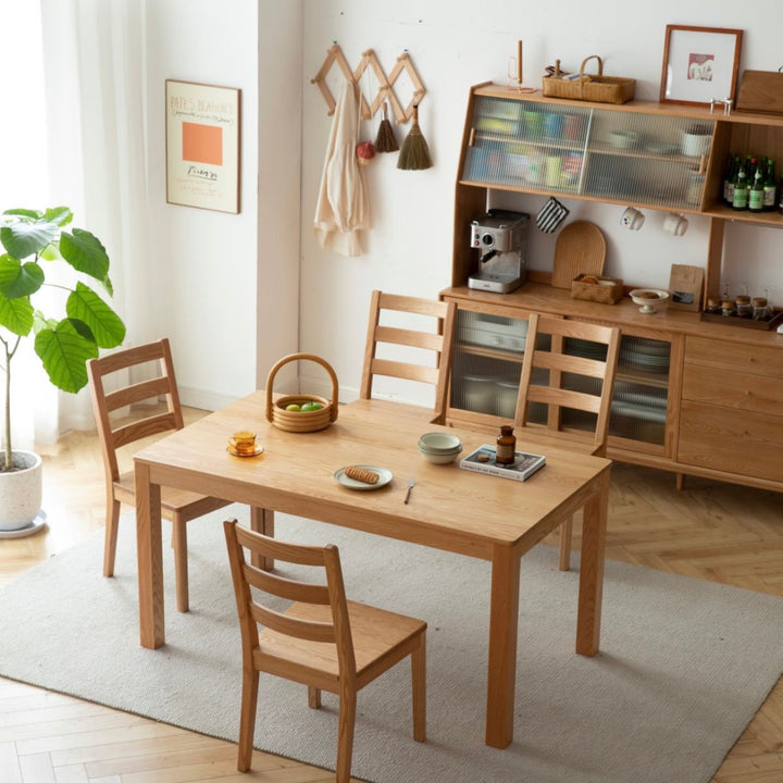 Hamp Dining Table Natural Solid Oak 160cm