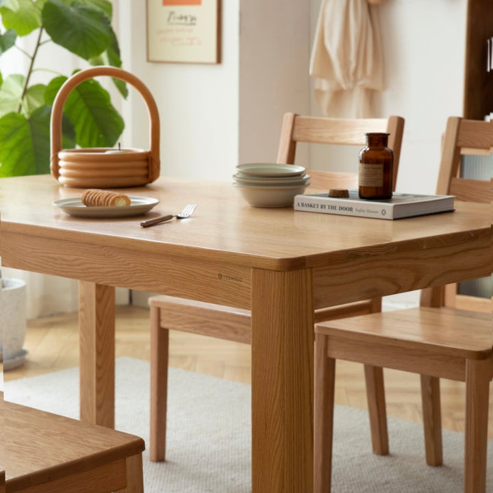 Hamp Dining Table Natural Solid Oak 160cm