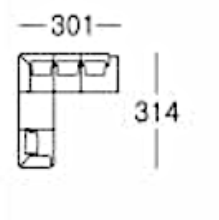 Harper Extended Side Chaise Sectional Sofa with Ottoman