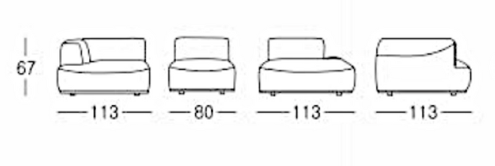 Harper Extended Side Chaise Sectional Sofa with Ottoman