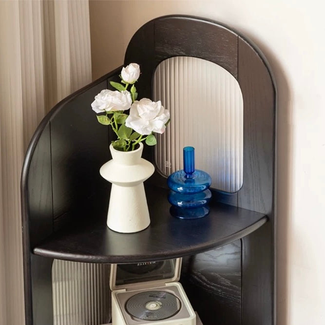 Henry Bookcase 163cm Black Solid Oak Color