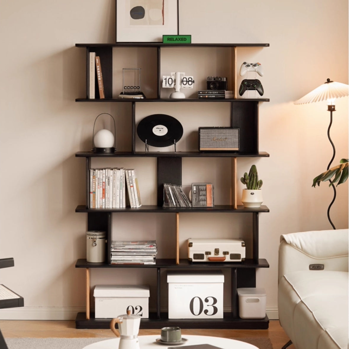 Hilltop Bookcase Natural Solid Oak 175cm