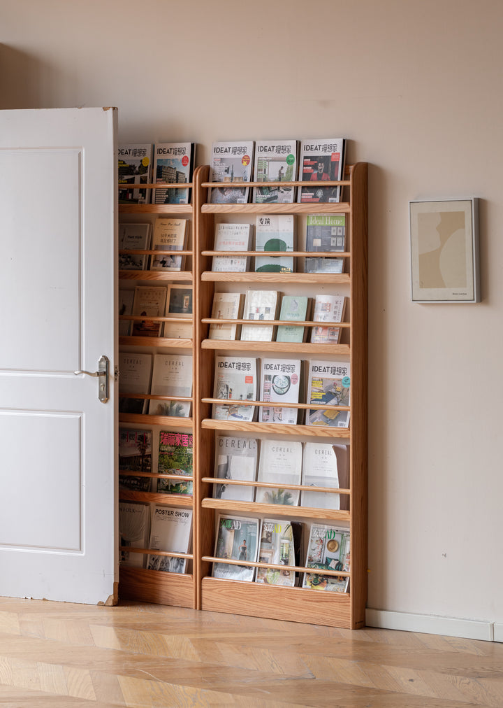Kintore Bookcase Natural Solid Oak 129cm