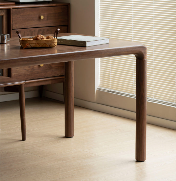 Kiva Natural Solid Walnut Dining Table 180CM