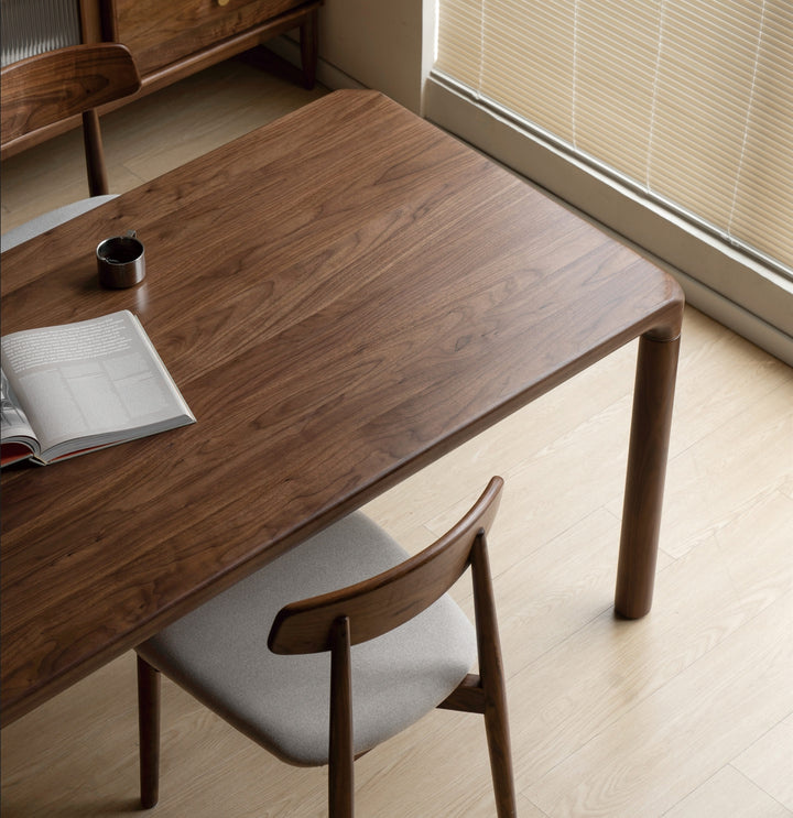 Kiva Natural Solid Walnut Dining Table 180CM