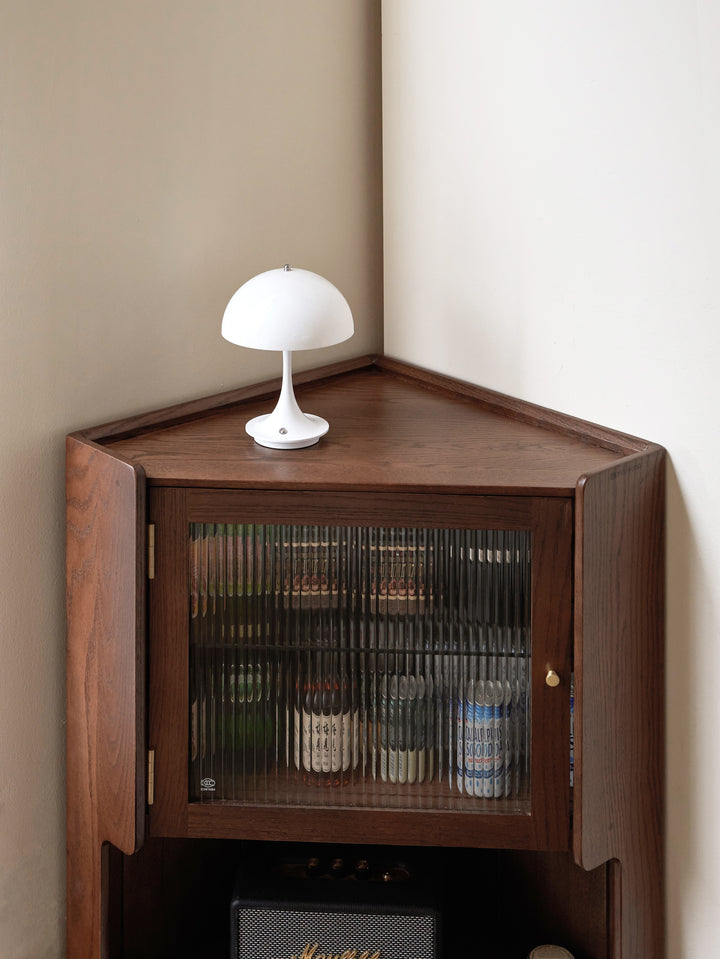 Koto Corner Cabinet Natural Solid Oak 164cm/ Stained Walnut Colour