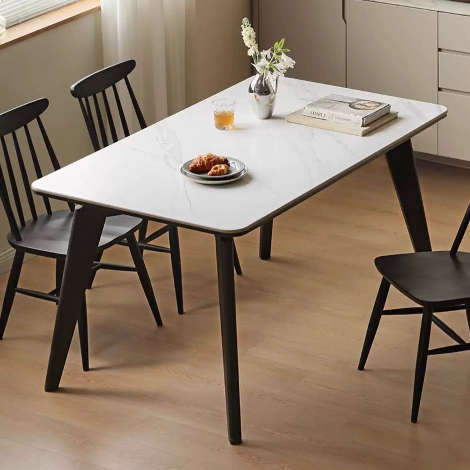 Laico Dining Table  Black Solid Oak Color