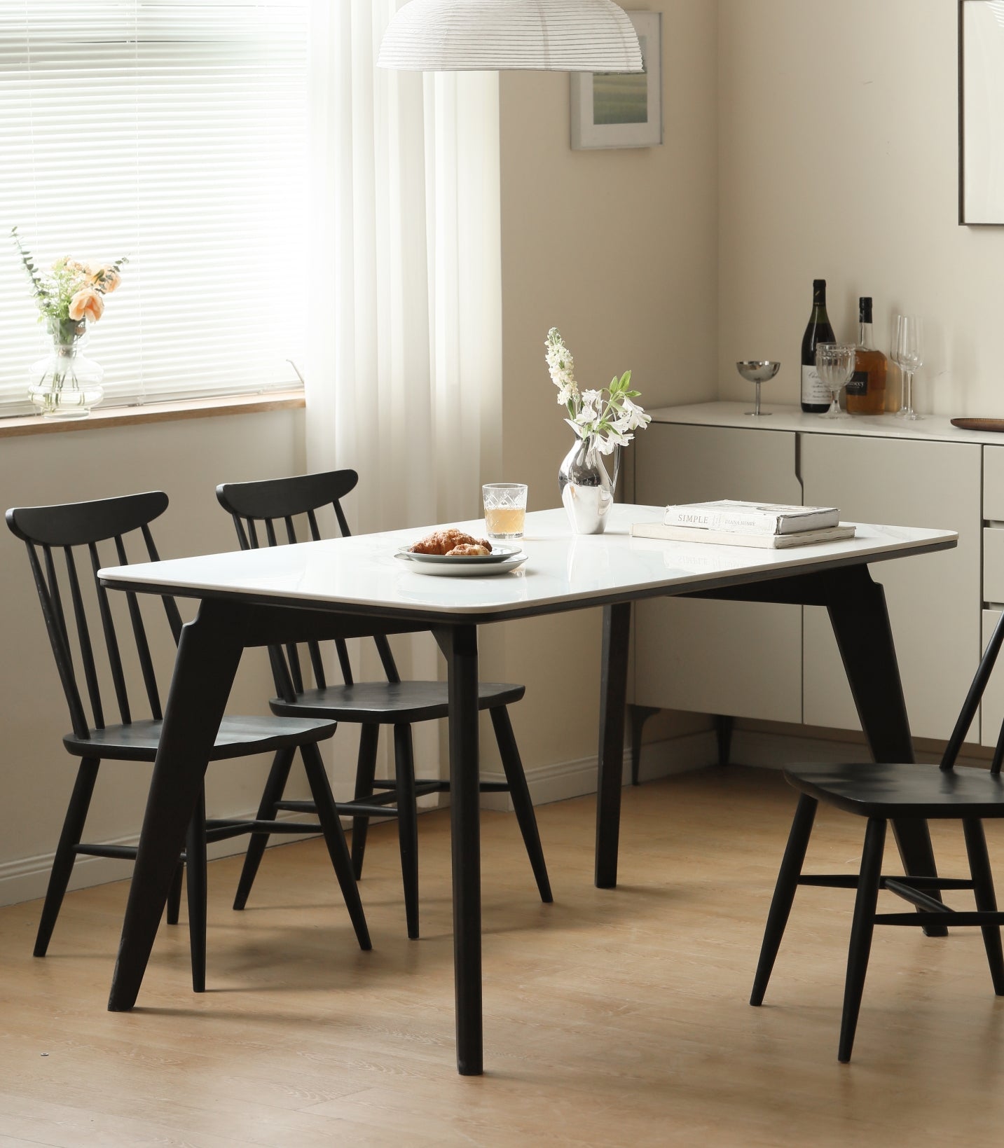 Laico Dining Table  Black Solid Oak Color