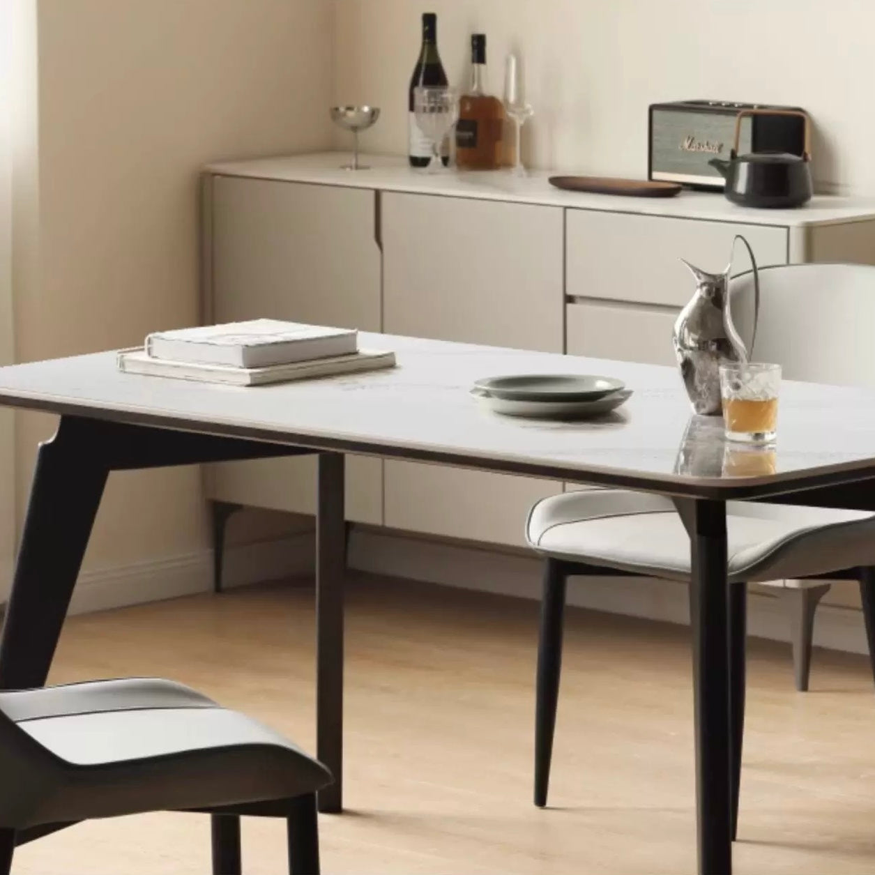 Laico Dining Table  Black Solid Oak Color