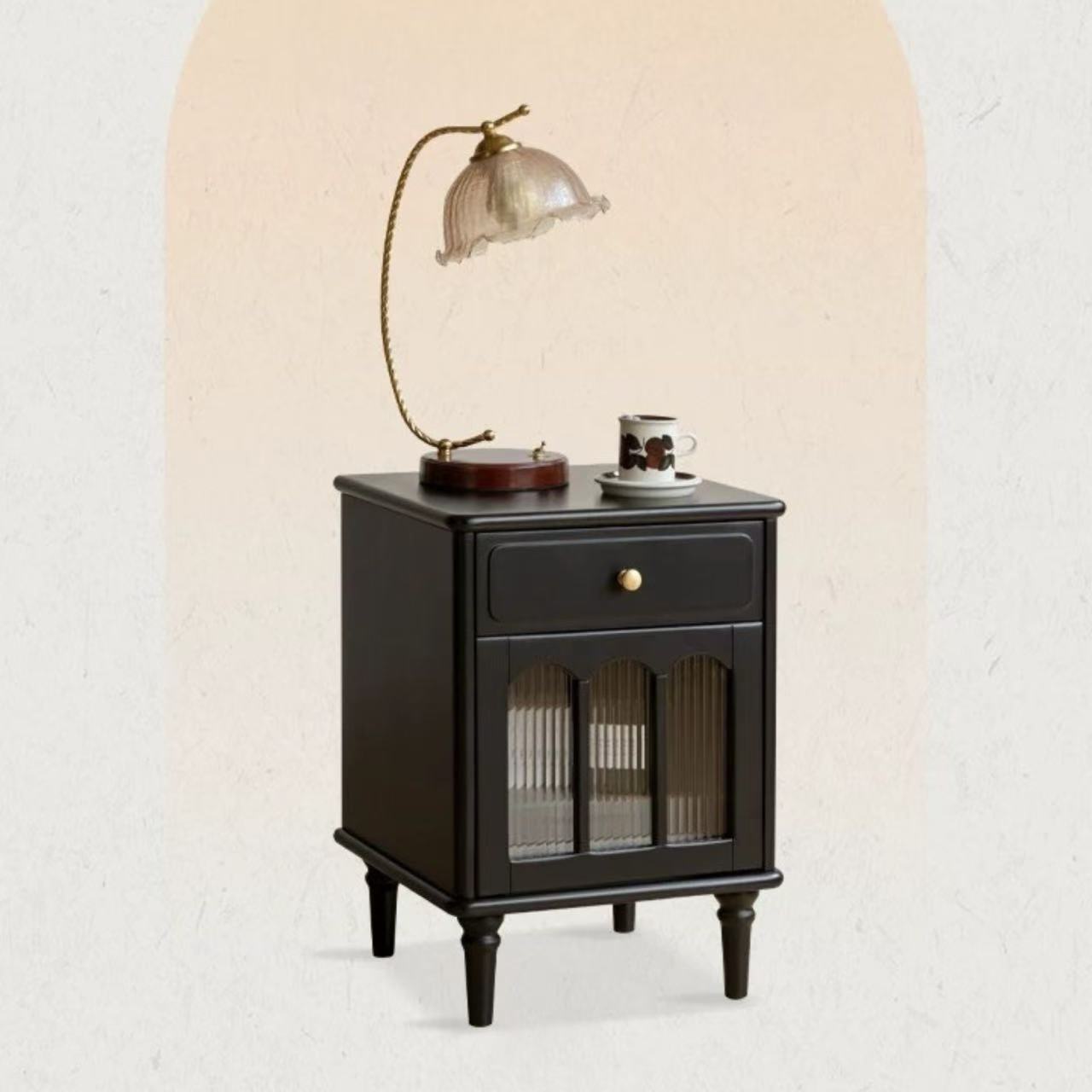 Monmart Bedside Table 42cm black - Left