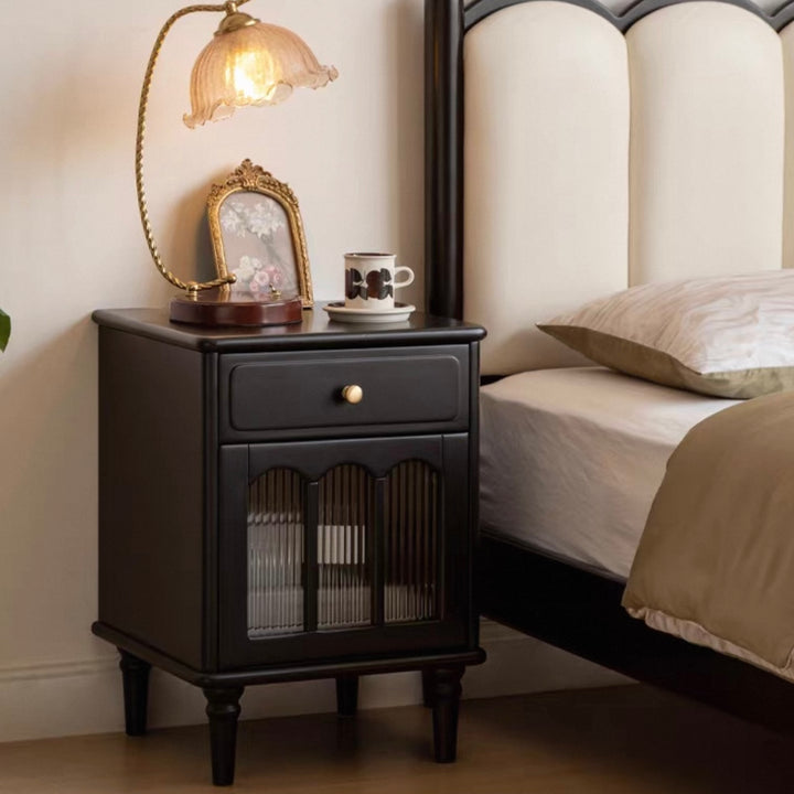 Monmart Bedside Table 42cm black - Left