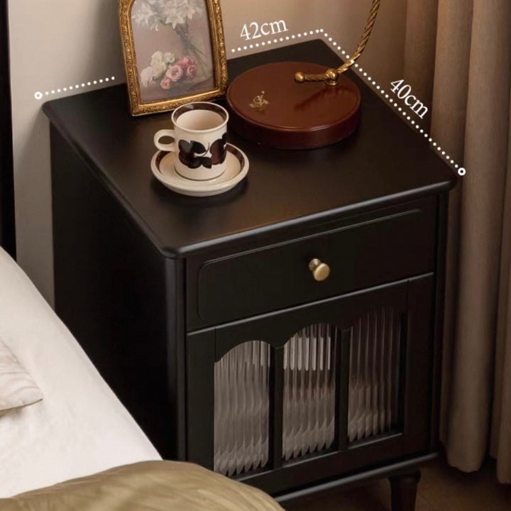 Monmart Bedside Table 42cm black - Left