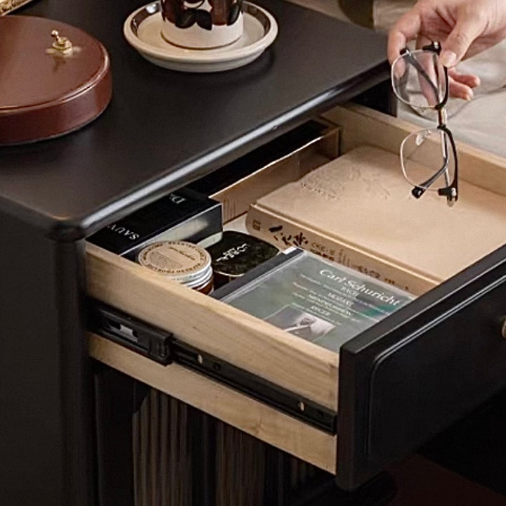 Monmart Bedside Table 42cm black - Left