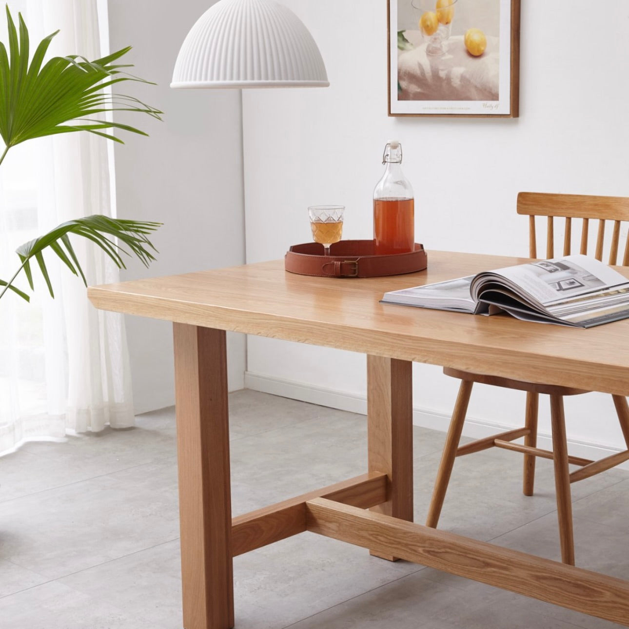Moorre Dining Table Natural Solid Oak 160CM