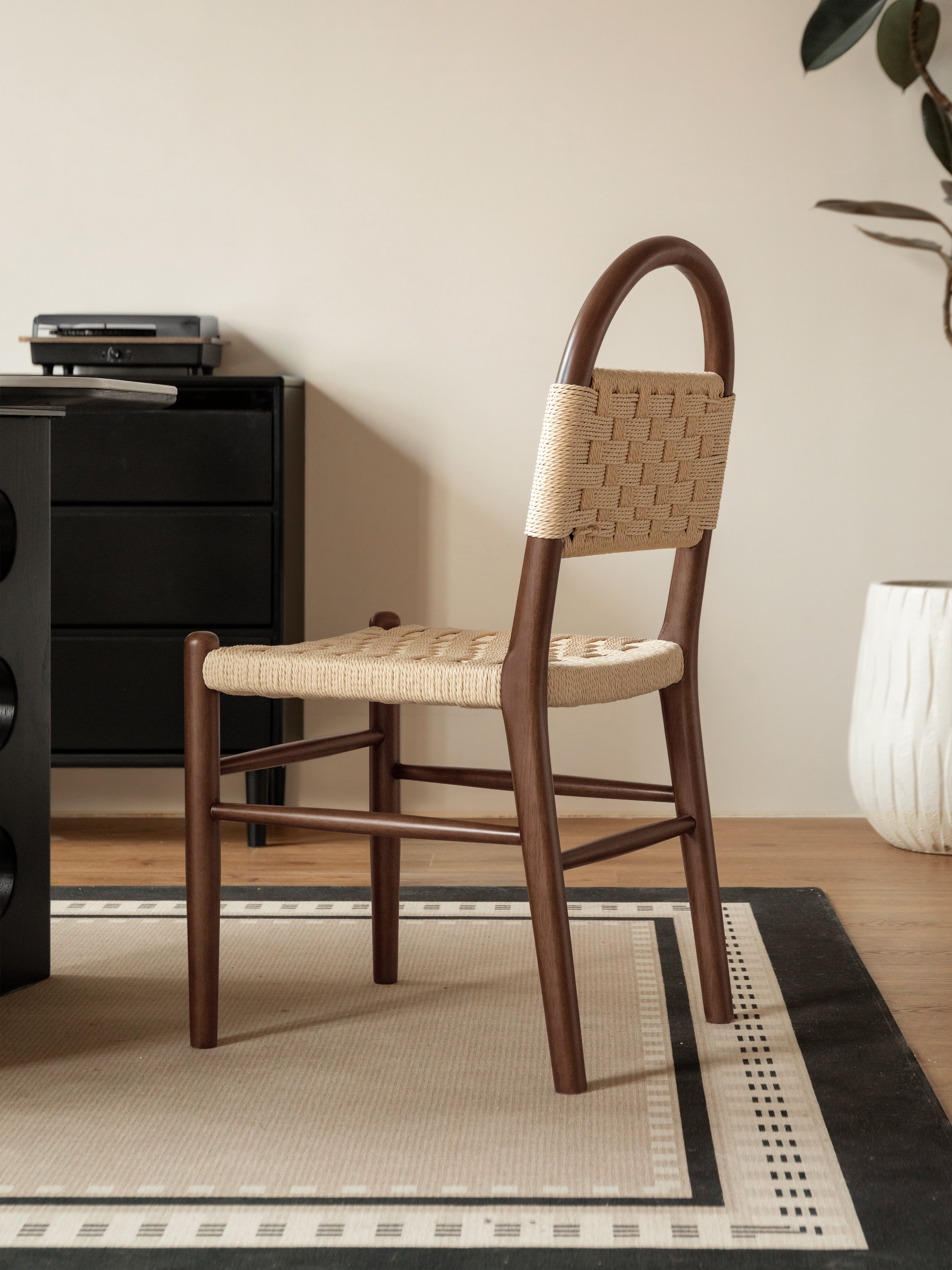 Navo Chair Painted Solid Rubberwood/ Stained Walnut Colour