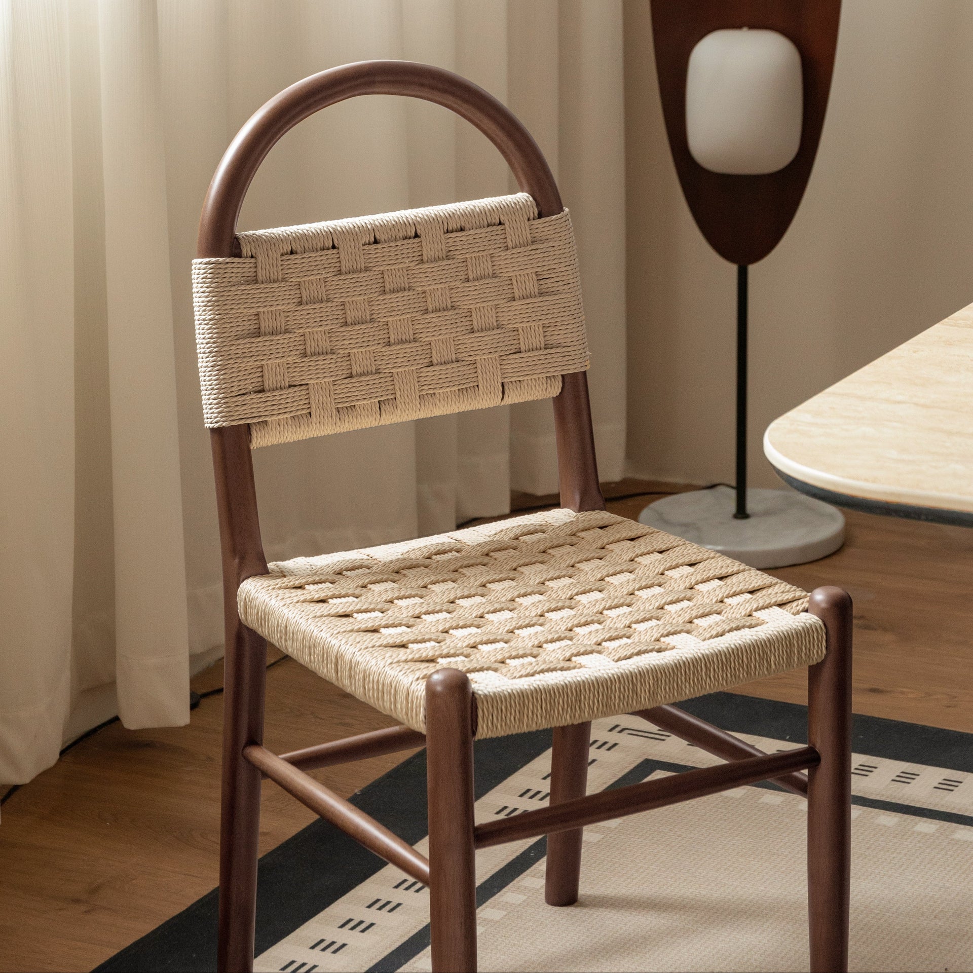 Navo Chair Painted Solid Rubberwood/ Stained Walnut Colour