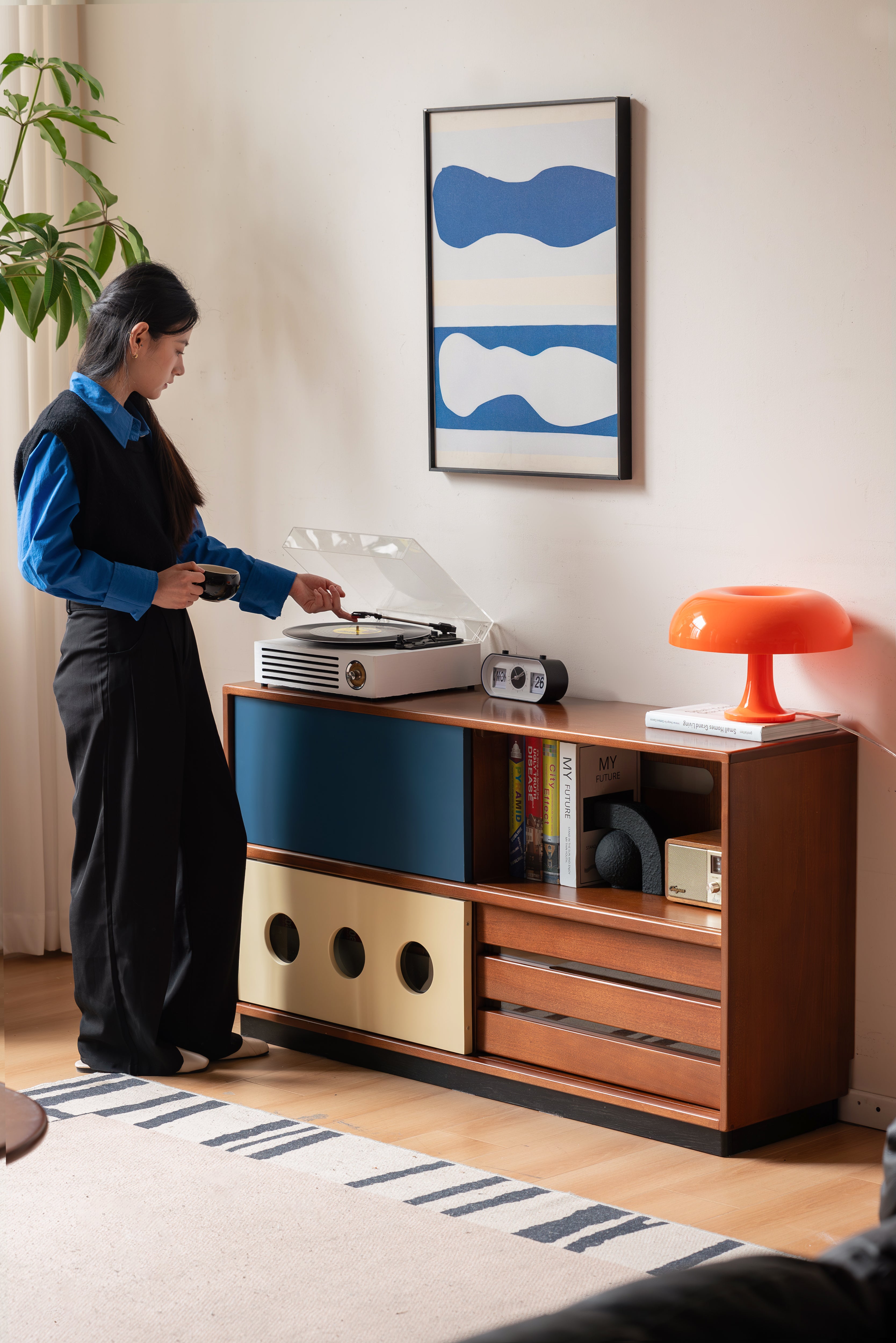 Rix TV Stand Yellow Poplar 130cm