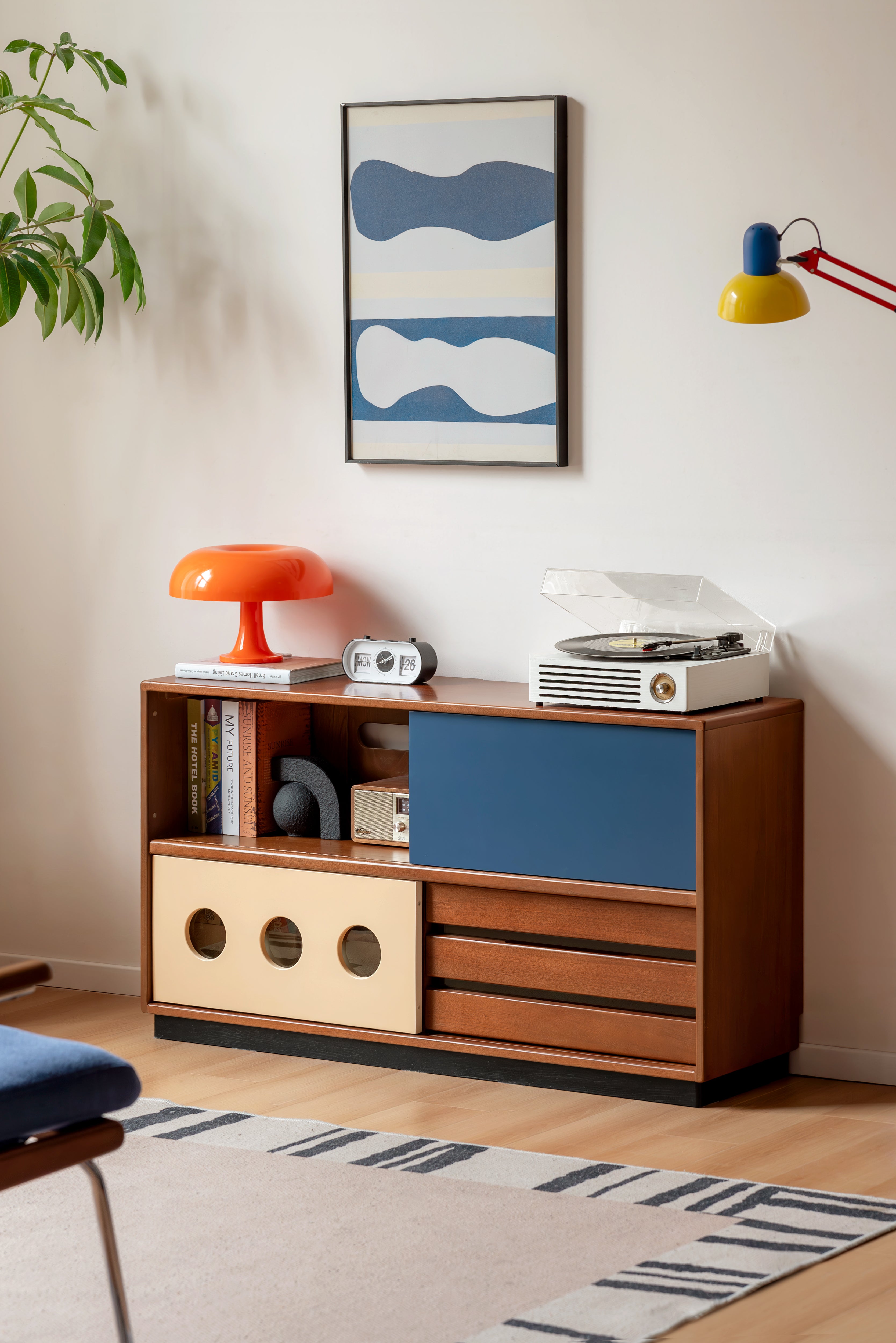 Rix TV Stand Yellow Poplar 130cm