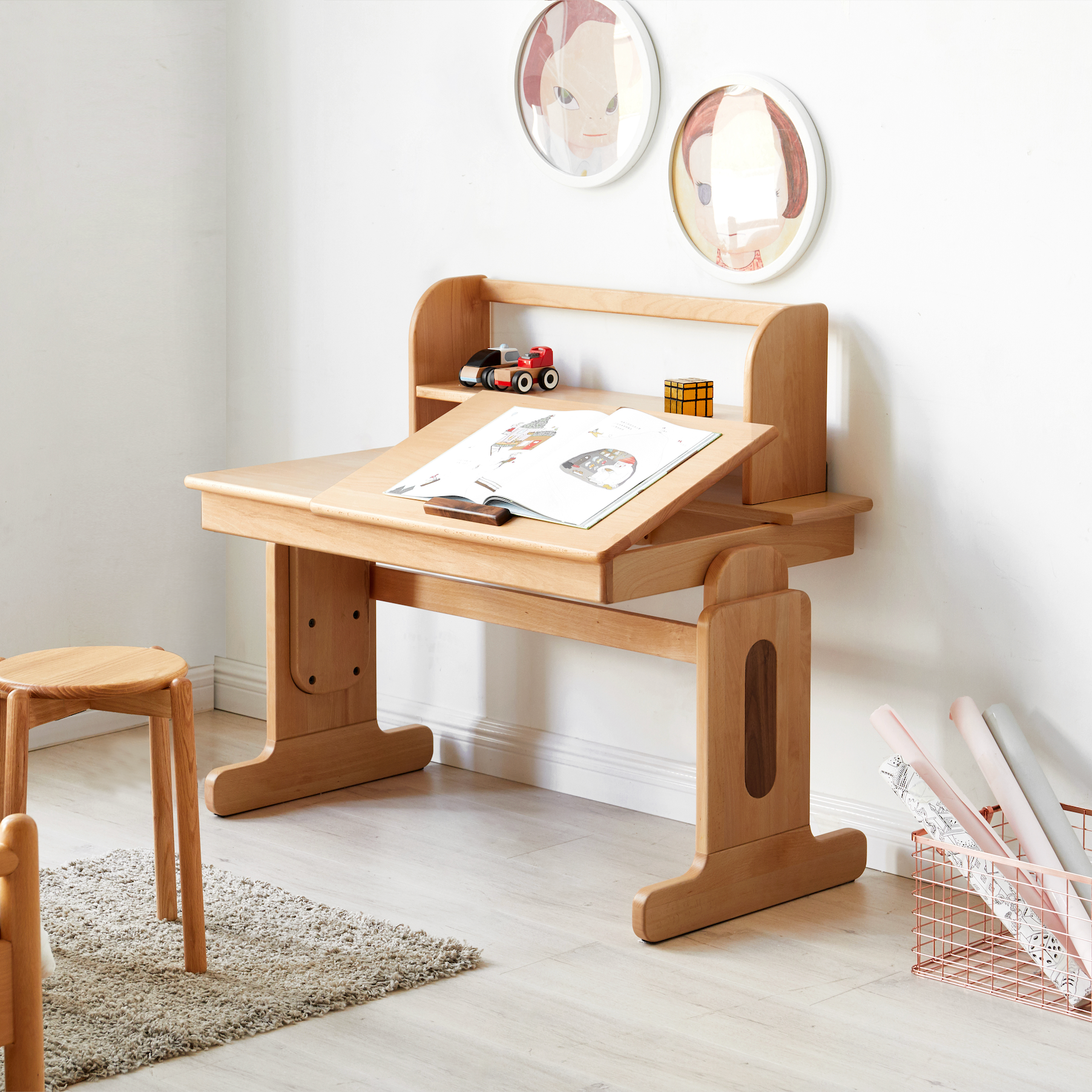 Rokeby Kids Desk Solid Beech Wood 100cm