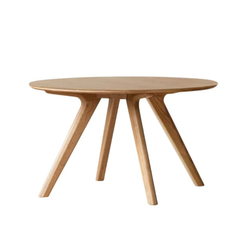 Rowen Round Dining Table Natural Solid Ash 110cm