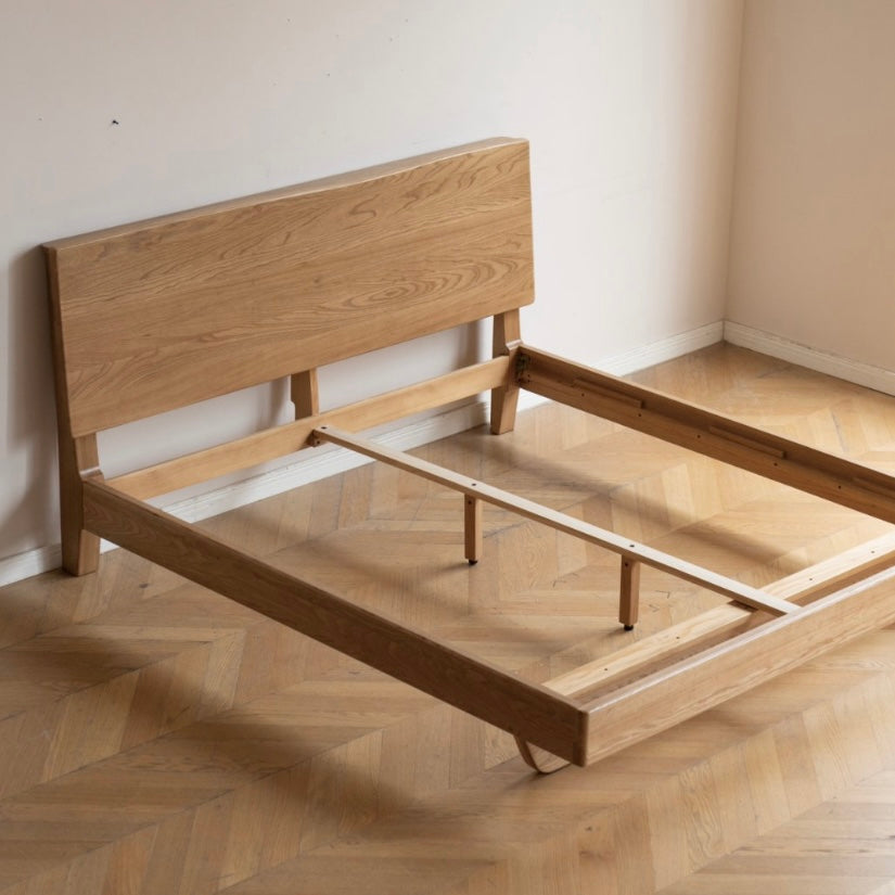 San Queen Size Bed Frame Natural Solid Ash