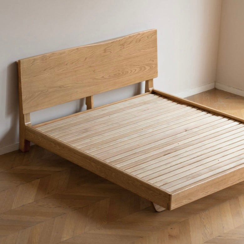 San Queen Size Bed Frame Natural Solid Ash