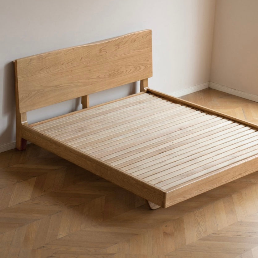San Queen Size Bed Frame Natural Solid Ash