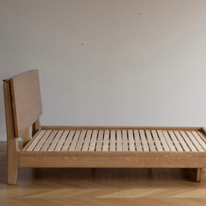 San Queen Size Bed Frame Natural Solid Ash