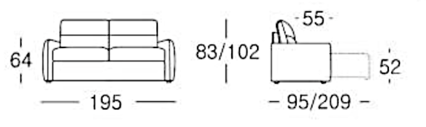 Sloan 3 Seater Sofa Bed -Burnt Orange