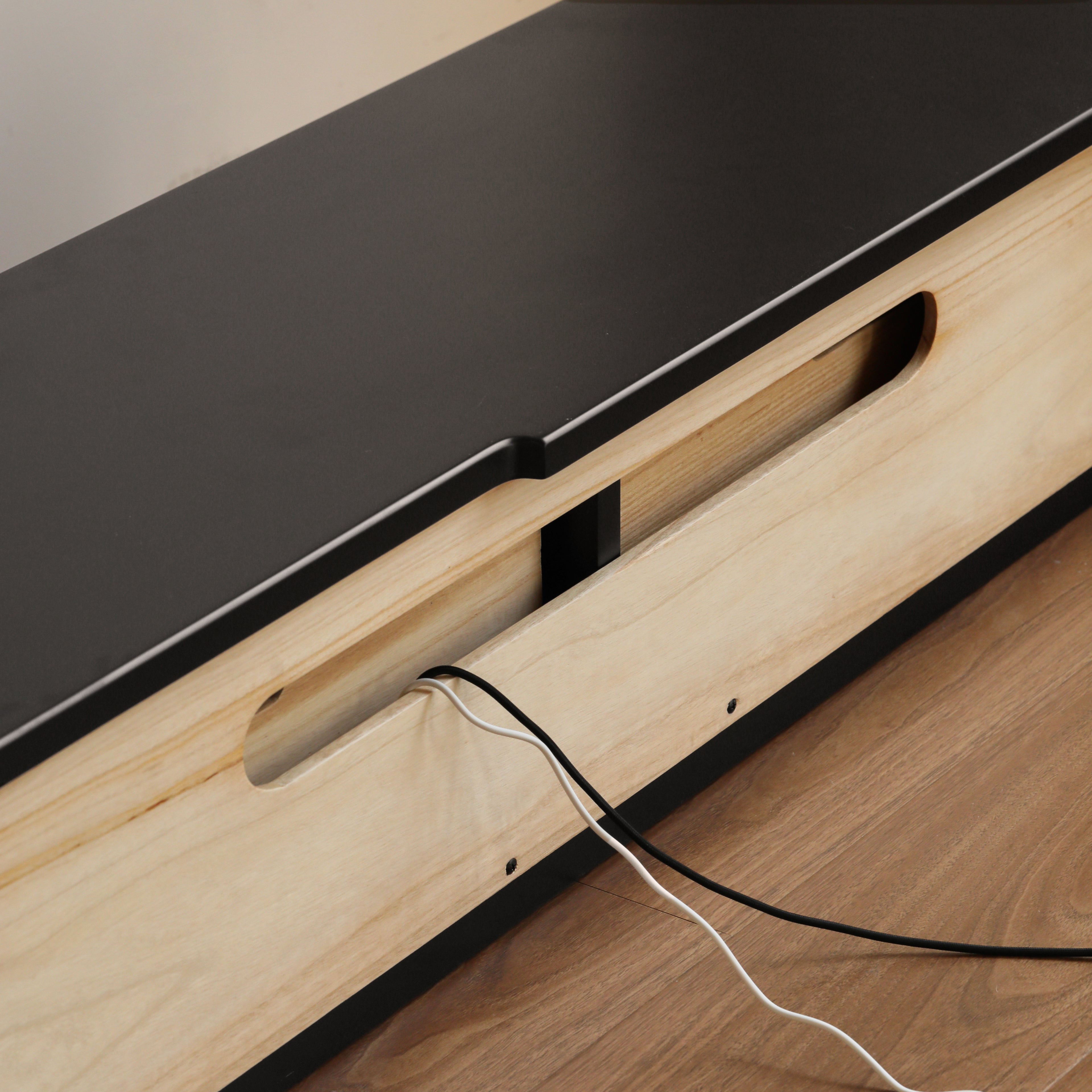 Vienna TV Unit Black Painted Solid Tulip Poplar 200 cm