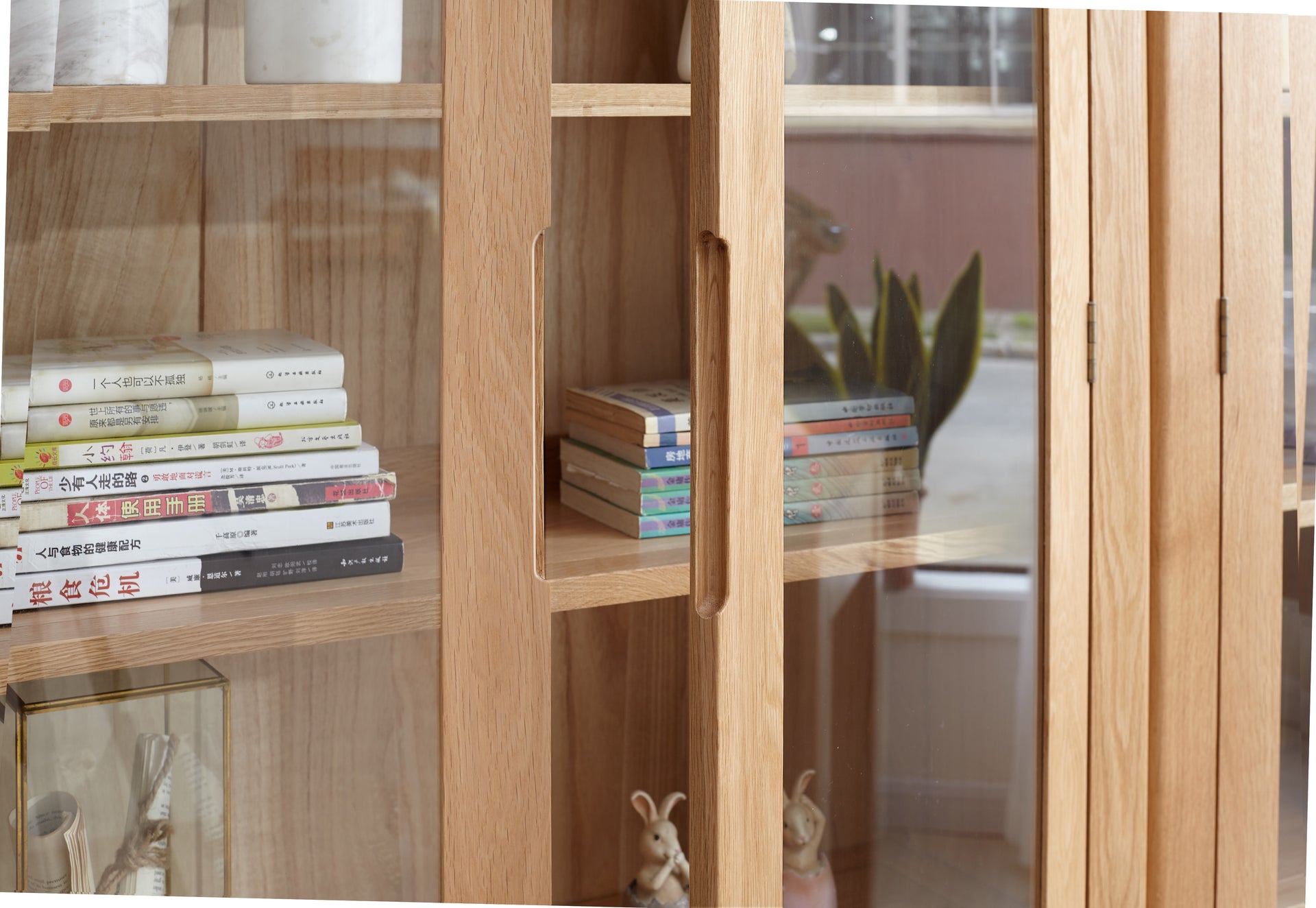 Viva Bookcase Natural Solid Oak 190cm