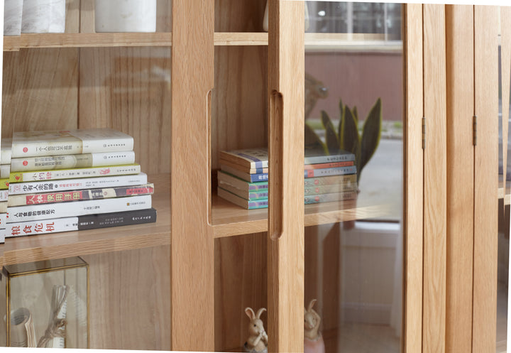Viva Bookcase Natural Solid Oak 190cm
