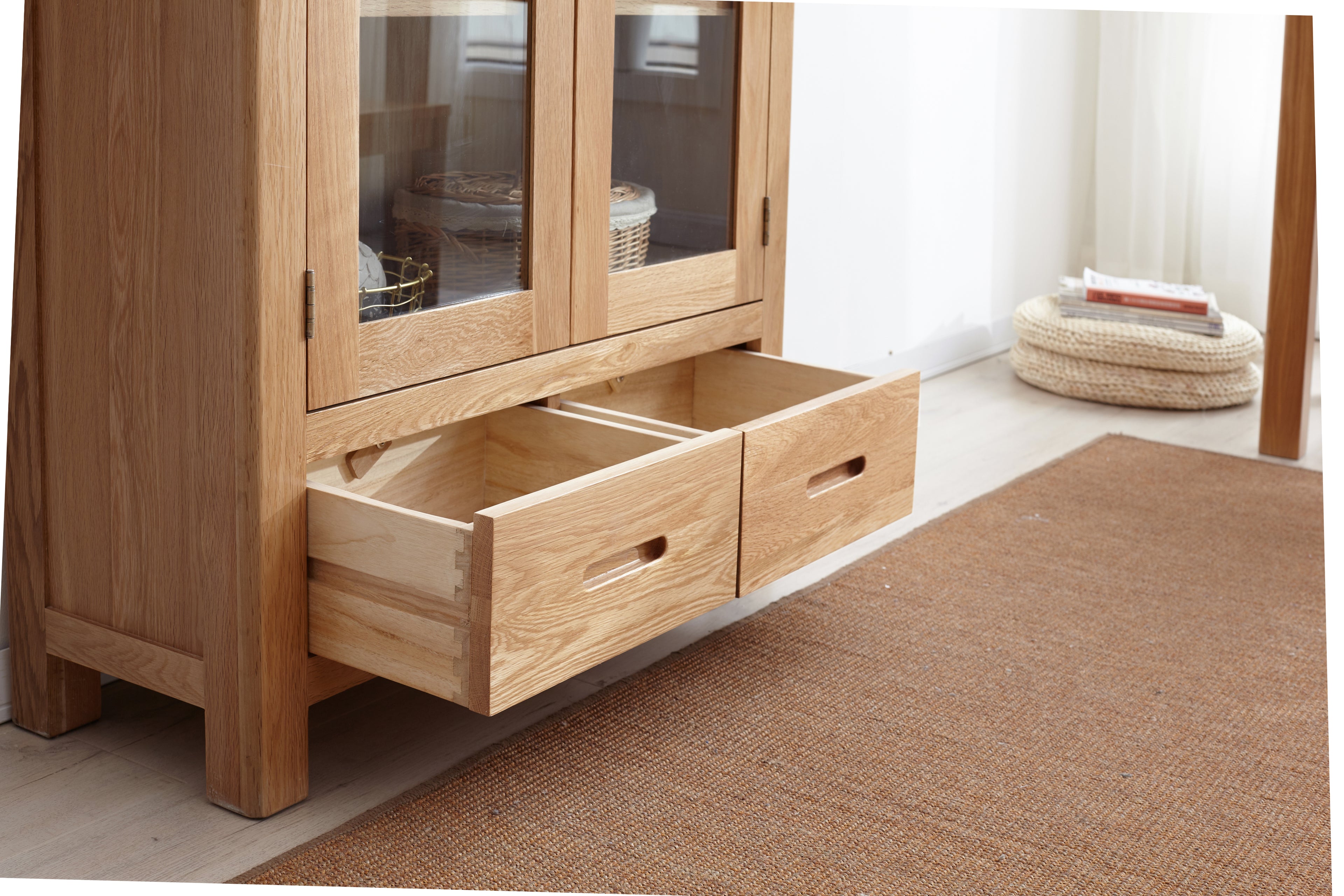 Viva Bookcase Natural Solid Oak 190cm