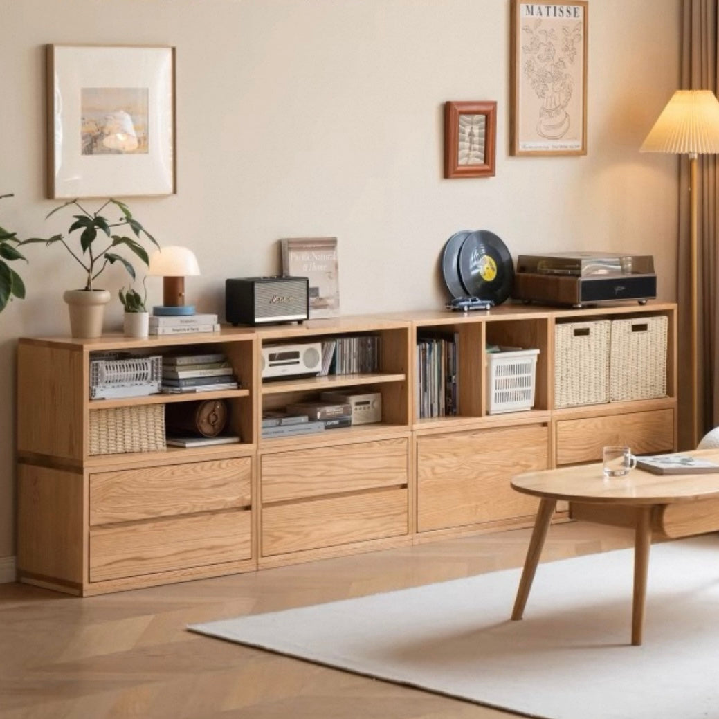 Wavell TV unit Natural Solid Oak 280cm