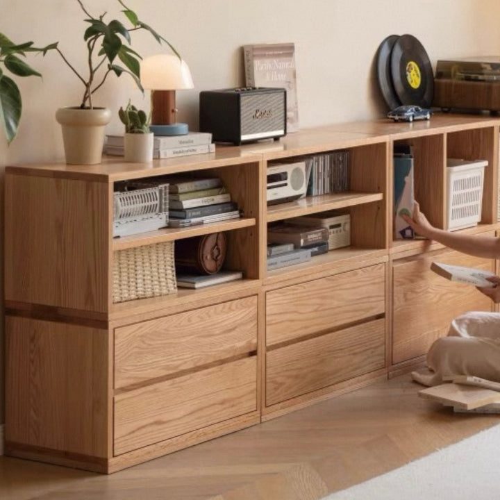 Wavell TV unit Natural Solid Oak 280cm