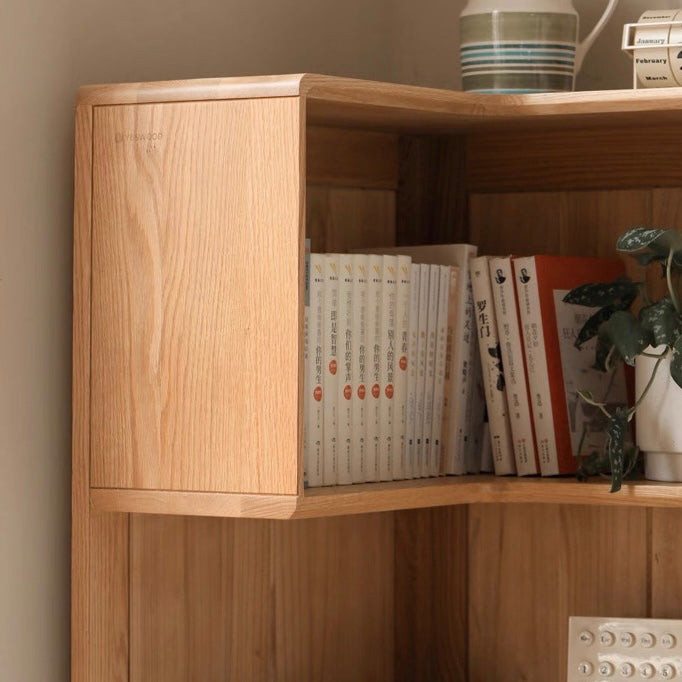 Wawa Bookcase Natural Solid Oak 190cm