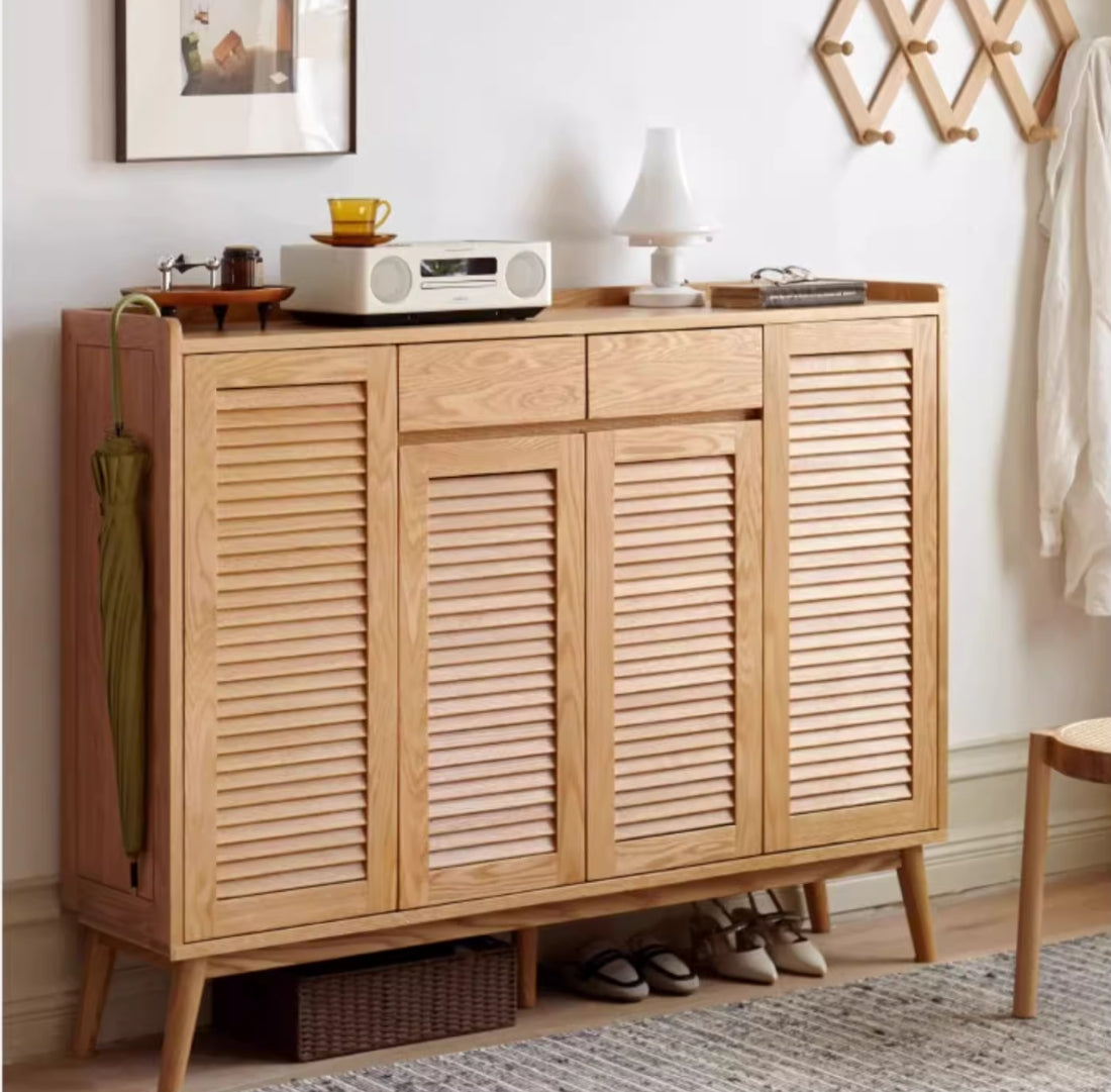 Lurnea Shoe Cabinet – Natural Solid Oak