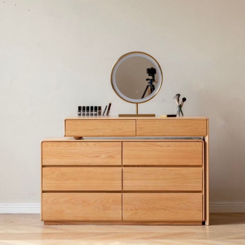Yoyu Dressing Table Natural Solid Oak