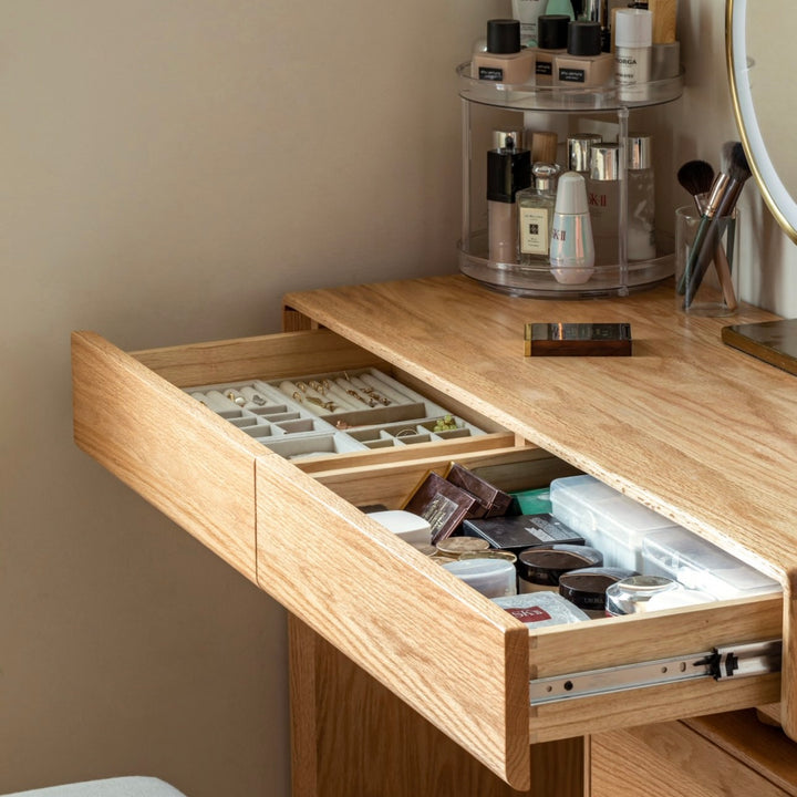 Yoyu Dressing Table Natural Solid Oak
