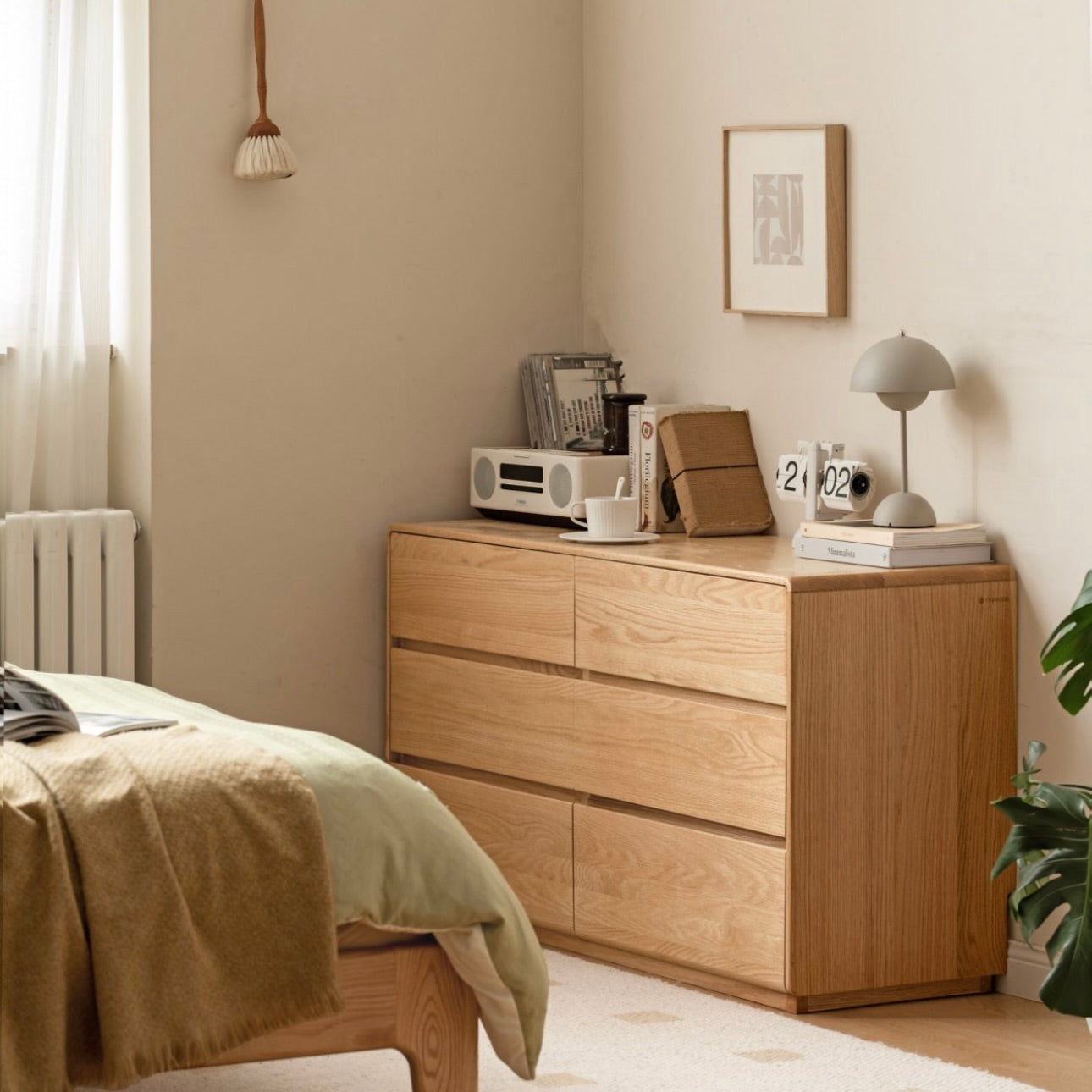 Yoyu Dressing Table Natural Solid Oak