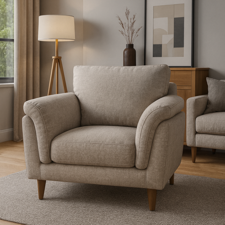 Ziki 1 Seater Sofa - Natural