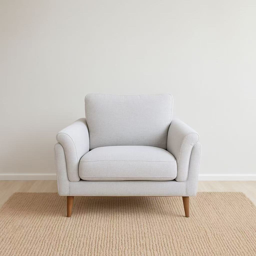 Ziki 1 Seater Sofa - Silver Grey