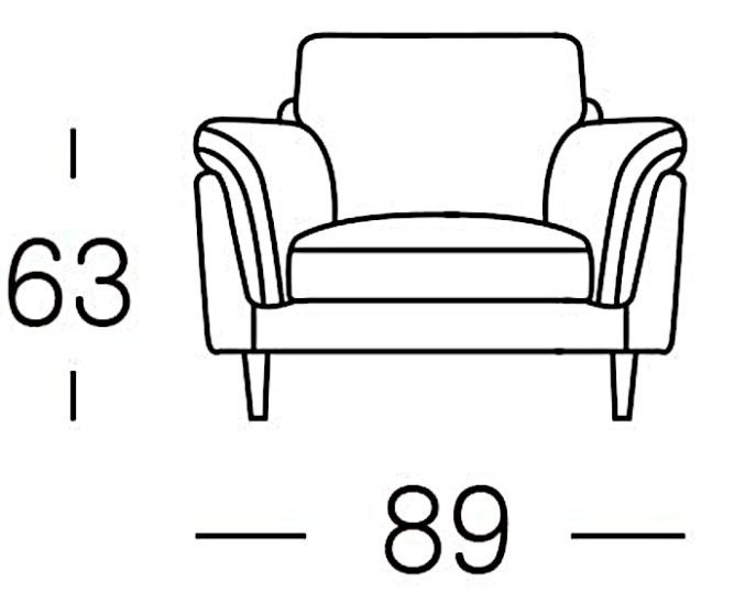 Ziki 1 Seater Sofa - Silver Grey