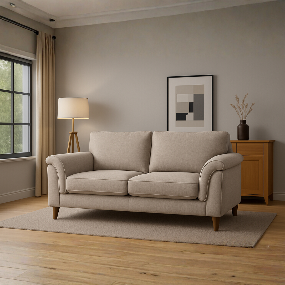 Ziki 3 Seater Sofa -Natural