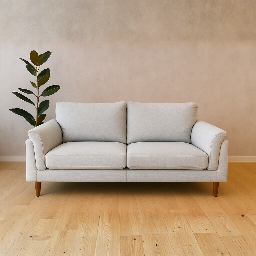 Ziki 3 Seater Sofa Silver Grey